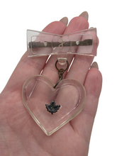 Load image into Gallery viewer, 1940s World War Two Canadian J Lucite Heart Brooch

