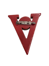 Load image into Gallery viewer, 1940s World War Two Extremely RARE Layered Bakelite Victory Brooch

