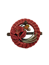 Load image into Gallery viewer, 1940s Red Make Do and Mend Wirework Brooch
