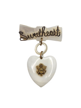 Load image into Gallery viewer, 1940s World War Two US Mother of Pearl Sweetheart Brooch
