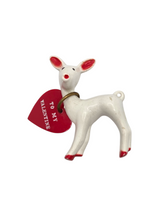 Load image into Gallery viewer, 1940s Be My Valentine Celluloid Deer Brooch
