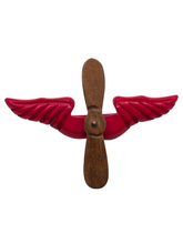 Load image into Gallery viewer, 1940s World War Two Bakelite and Wood USAAF Propeller Brooch
