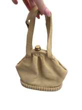 Load image into Gallery viewer, 1940s Mottled Cream/Beige Unusual Box Bag
