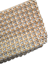 Load image into Gallery viewer, 1940s Rare Pale Yellow and Cream Plasticflex Clutch Bag
