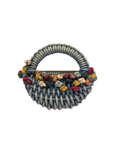 Load image into Gallery viewer, 1940s Blue Make Do and Mend Wirework Brooch
