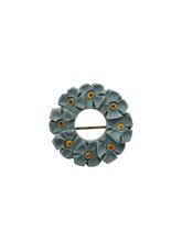 Load image into Gallery viewer, 1940s Carved Forget Me Not Brooch
