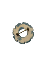 Load image into Gallery viewer, 1940s Carved Forget Me Not Brooch
