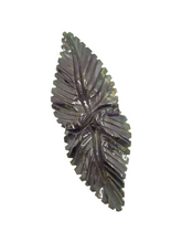 Load image into Gallery viewer, 1940s Carved Blue Moon Bakelite Brooch
