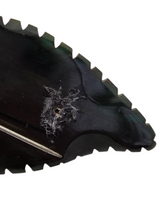 Load image into Gallery viewer, 1940s Carved Blue Moon Bakelite Brooch
