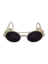 Load image into Gallery viewer, 1940s Off White Leather Side Sunglasses
