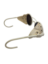 Load image into Gallery viewer, 1940s Off White Leather Side Sunglasses
