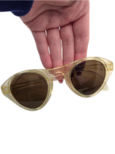 Load image into Gallery viewer, 1940s Bright Yellow Celluloid Sunglasses
