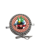 Load image into Gallery viewer, 1940s Grey and Pink Make Do and Mend Wirework Brooch
