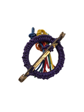 Load image into Gallery viewer, 1940s Purple Make Do and Mend Wirework Brooch
