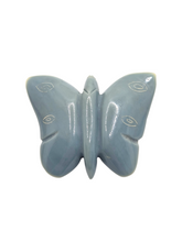 Load image into Gallery viewer, 1940s Pale Blue Galalith Butterfly Brooch
