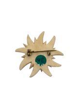 Load image into Gallery viewer, 1940s Carved Edelweiss Brooch
