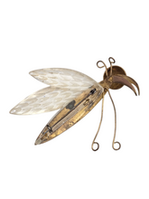 Load image into Gallery viewer, 1940s American Carved Lucite and Metal Bug Brooch
