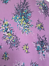 Load image into Gallery viewer, 1940s Lilac Multicoloured Flower Dress With White Buttons
