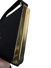 Load image into Gallery viewer, 1940s Small Black Grosgrain Box Bag

