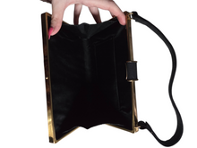 Load image into Gallery viewer, 1940s Small Black Grosgrain Box Bag
