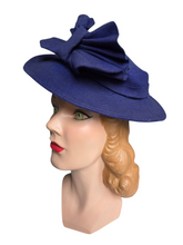Load image into Gallery viewer, 1940s Bright Colbalt Blue Felt Hat
