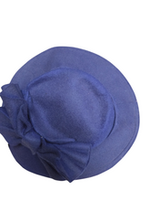Load image into Gallery viewer, 1940s Bright Colbalt Blue Felt Hat
