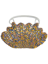 Load image into Gallery viewer, 1940s RARE Multi Crochet Bag With Lucite Handle
