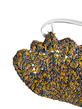 Load image into Gallery viewer, 1940s RARE Multi Crochet Bag With Lucite Handle
