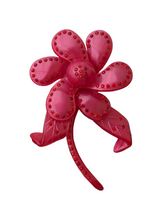 Load image into Gallery viewer, 1940s Pink Coro Nylon 3D Flower Brooch
