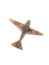 Load image into Gallery viewer, 1940s Wartime Celluloid Plane Brooch
