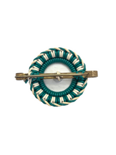 Load image into Gallery viewer, 1940s Green Clover Make Do and Mend Wirework Brooch
