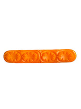 Load image into Gallery viewer, 1940s Orange Carved Bakelite Bar Brooch
