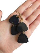 Load image into Gallery viewer, 1950s? Navy Blue Bakelite Dangly Earrings
