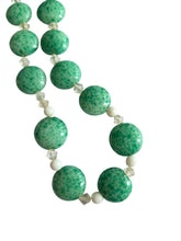 Load image into Gallery viewer, 1930s Art Deco Jade Green Glass Necklace
