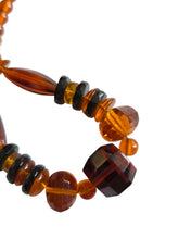 Load image into Gallery viewer, 1930s Chunky Brown and Black Faceted Glass Necklace
