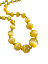Load image into Gallery viewer, 1930s Yellow Satin Glass Necklace
