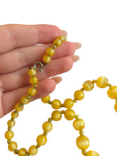 Load image into Gallery viewer, 1930s Yellow Satin Glass Necklace
