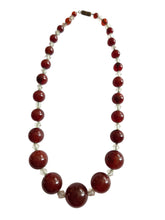 Load image into Gallery viewer, 1930s Deco Brown Glass Necklace
