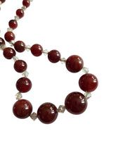 Load image into Gallery viewer, 1930s Deco Brown Glass Necklace
