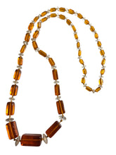 Load image into Gallery viewer, 1930s Long Root Beer Glass Necklace
