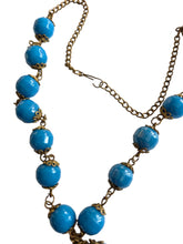 Load image into Gallery viewer, 1930s Blue Glass Lariat Necklace
