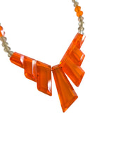Load image into Gallery viewer, 1930s Art Deco Bright Orange Glass Necklace
