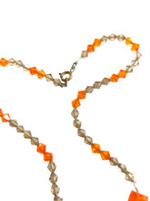 Load image into Gallery viewer, 1930s Art Deco Bright Orange Glass Necklace
