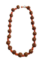 Load image into Gallery viewer, 1940s Brown and Brick Red Galalith Necklace

