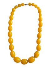 Load image into Gallery viewer, 1940s Yellow Lucite Necklace on Chain

