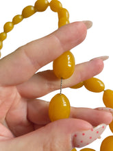 Load image into Gallery viewer, 1940s Yellow Lucite Necklace on Chain
