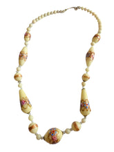 Load image into Gallery viewer, 1920s Rare Venetian Murano Cream Wedding Cake Glass Necklace
