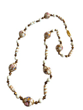 Load image into Gallery viewer, 1920s Rare Venetian Murano White Wedding Cake Glass Necklace
