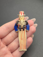 Load image into Gallery viewer, 1940s World War Two RARE Uncle Sam Buddy Brooch
