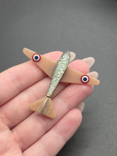 Load image into Gallery viewer, 1940s Wartime Celluloid Plane Brooch
